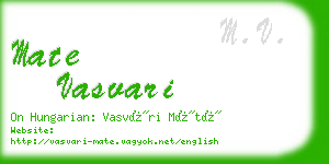 mate vasvari business card